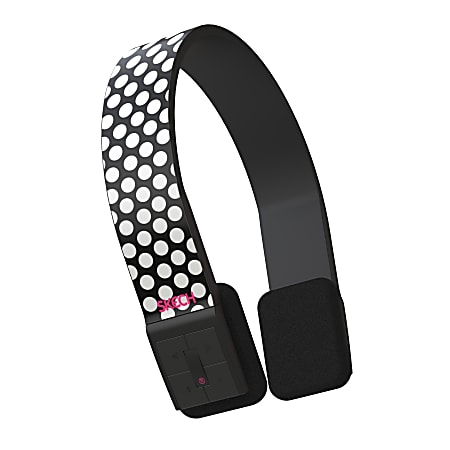 Skech Bluetooth® Wireless Over-The-Ear Headphones, Black/White Polka Dot