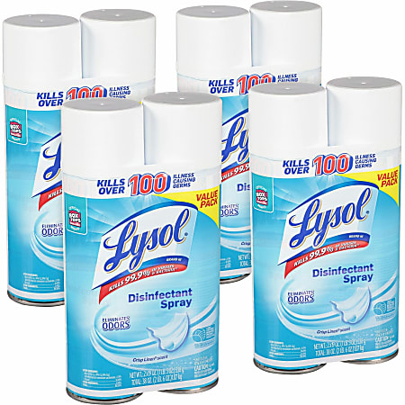 Lysol® Disinfectant Spray, 19 Oz, Crisp Linen, Carton