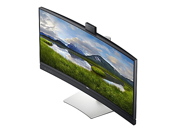 Dell C3422WE 34.1 Webcam WQHD Curved Screen Edge WLED LCD Monitor Platinum  Silver - Office Depot