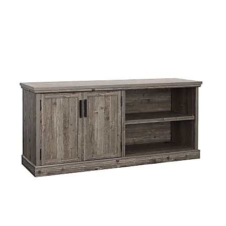 Sauder® Aspen Post 65"W Credenza Computer Desk, Pebble Pine