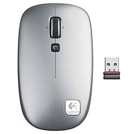 Logitech® V550 Nano Cordless Laser Mouse For Notebook Computers, Silver