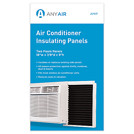 AnyAir AMIP Window Air Conditioner Foam Insulating Panels, Pack Of 2 Panels