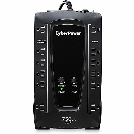 CyberPower AVRG750U AVR UPS Systems - 750VA/450W, 120 VAC, NEMA 5-15P, Compact, 12 Outlets, PowerPanel® Personal, $150000 CEG, 3YR Warranty