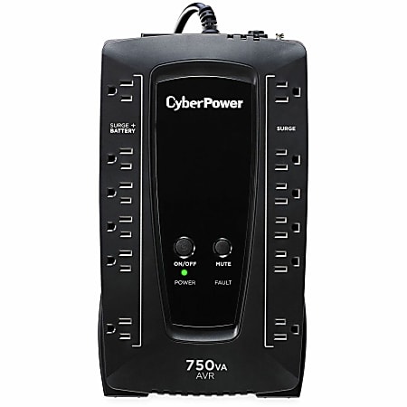 CyberPower AVRG750U AVR UPS Systems - 750VA/450W, 120 VAC, NEMA 5-15P, Compact, 12 Outlets, PowerPanel® Personal, $150000 CEG, 3YR Warranty