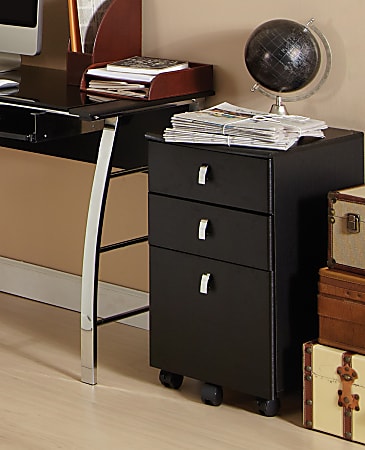Realspace Mezza 19 D Vertical 3 Drawer Mobile File Cabinet