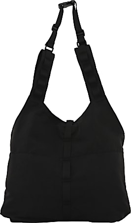 ショルダーバッグ・ポシェット GREEN STUFF Casual, boxy shopper bag 53 llic nylon black Women's Black Large Woven Vegan Leather Tote Bag Trendy