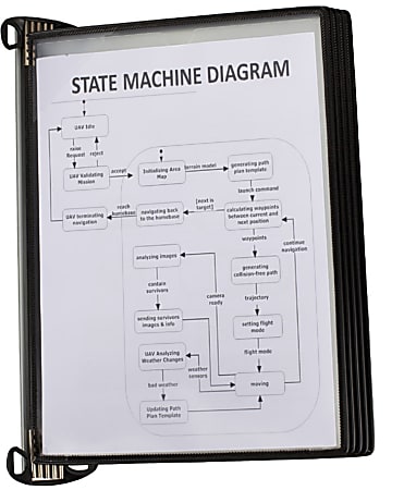 Tarifold 5-Pocket Pro Wall Display Unit, 16"H x 14"W x 14" D, Black