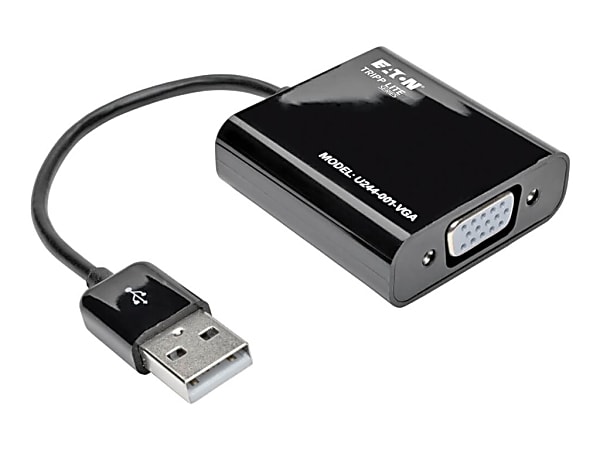 Tripp Lite USB 2.0 to VGA Dual Multi-Monitor External Video Graphics Card Adapter w/Built-In USB Cable 1080p 60 Hz - External video adapter - 128 MB DDR - USB 2.0 - D-Sub