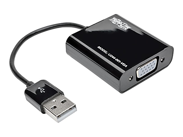 Tripp Lite USB 2.0 to VGA Dual Multi-Monitor External Video Graphics Card Adapter w/Built-In USB Cable 1080p 60 Hz - External video adapter - 128 MB DDR - USB 2.0 - D-Sub