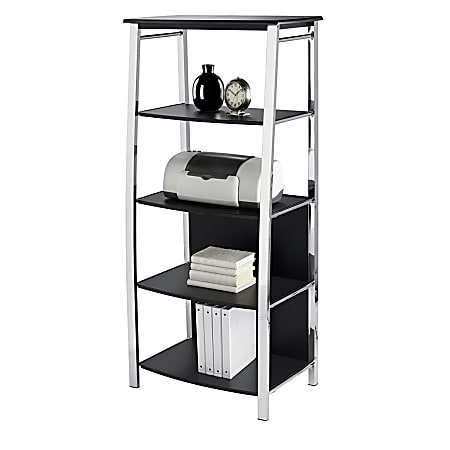 Black and chrome hot sale bookshelf