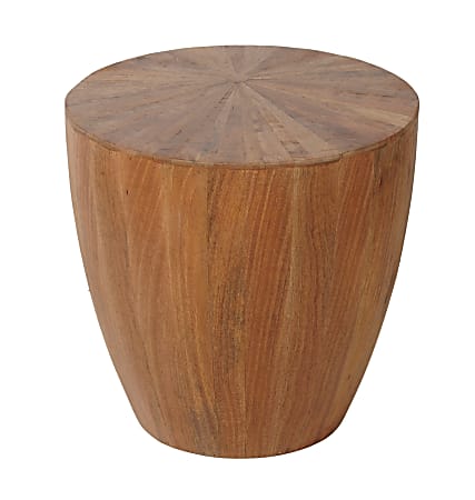 Coast to Coast Sunny Solid Wood End Table, 18"H x 18"W x 18"D, Del Sol Brown