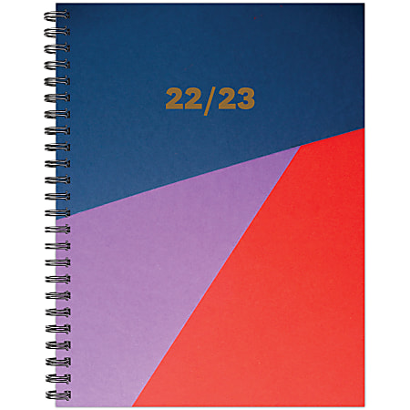 Willow Creek Press Softcover Weekly/Monthly Academic Planner, 6-1/2" x 8-1/2", Modern Geometric, July 2022 to June 2023, 29558