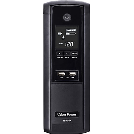 CyberPower BRG1350AVRLCD Intelligent LCD UPS Systems - 120 VAC, NEMA 5-15P, Mini-Tower, 12 Outlets, LCD, PowerPanel® Personal, $500000 CEG, 5YR Warranty