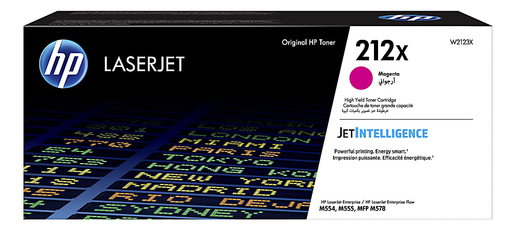 HP 212X Magenta High Yield Toner Cartridge, W2123X