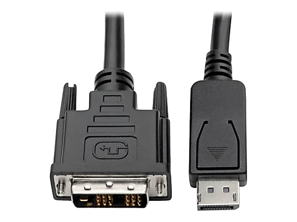 Eaton Tripp Lite Series DisplayPort to DVI Adapter Cable (DP with Latches to DVI-D Single Link M/M), 3 ft. (0.9 m) - P581003
