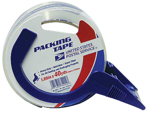 United States Postal Service® HD1 Heavy-Duty Packaging Tape With Bandit™ Dispenser, 3" Core, 1 7/8" x 40 Yd.