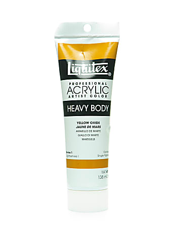Liquitex Heavy Body Professional Artist Acrylic Colors, 4.65 Oz, Yellow Oxide, Pack Of 2