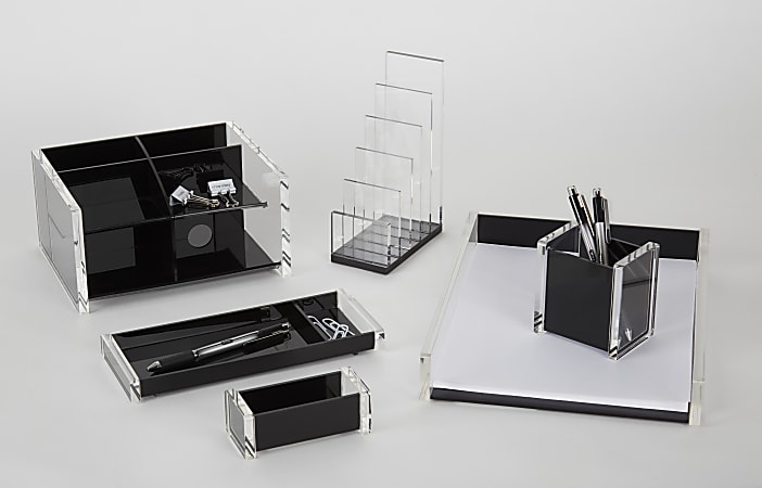 card display case for desk Pennzoni Full Table Top Display Case w/ Stand, Acrylic Baseball Card Show, Black main image 1