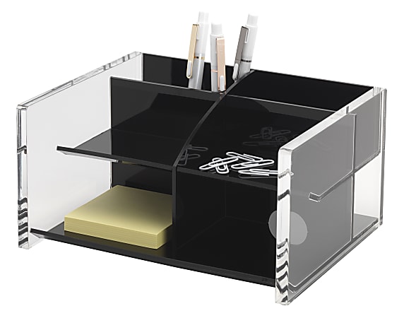 Black acrylic store desk