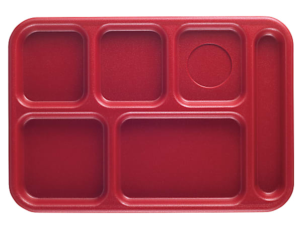Cambro Co-Polymer® Compartment Trays, Rose Red, Pack Of