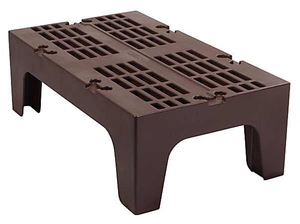 Cambro Vented Dunnage Rack, 12"H x 21"W x 36"D, Dark Brown