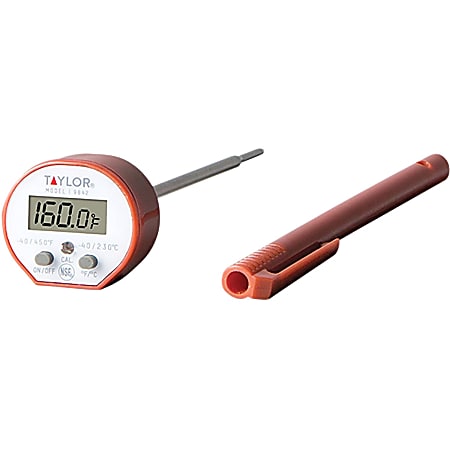Taylor 9842 Pro Waterproof Instant Read Thermometer Water Proof Auto off  Antimicrobial For Food - Office Depot
