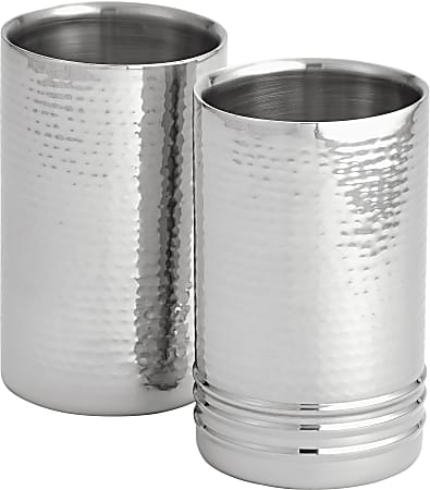 Vollrath Artisan 2-Piece Stainless Steel Wine Chiller Set, Silver