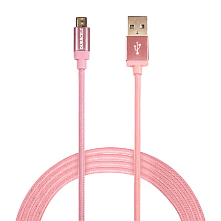 Duracell® Sync & Charge Cable, Micro USB, 10', Rose Gold, 2295