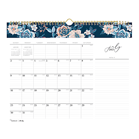 2023-2024 Blue Sky™ LNI Bella Monthly Academic Wall Calendar, 15" x 12", July 2023 to June 2024, 142863