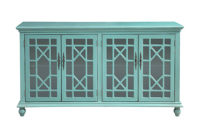 Coast to Coast Christensen Wood Credenza Storage Cabinet With 4