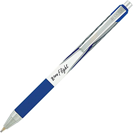Zebra Pen Z-Grip Flight Retractable Ballpoint Pen Bold Point Blue Ink, 1.2Mm 