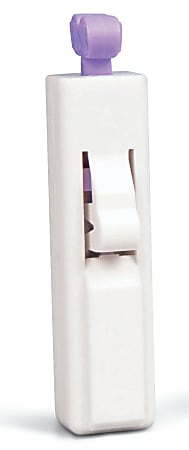 Medline Side-Button Safety Lancets, 28 Gauge x 1.8 mm, White/Purple, Box Of 200