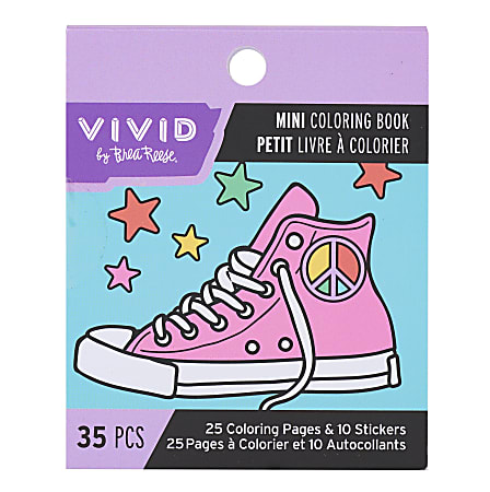 Brea Reese Mini Coloring Book, High-Top, 25 Sheets, 3" x 3", Total Qty 1