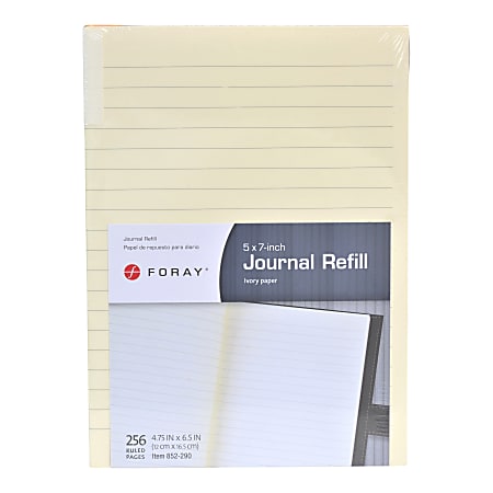 Eccolo™ Italian Leather Journal Refill, 4 3/4" x 6 1/2", Ivory