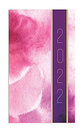 Office Depot® Brand Monthly Planner, 3-1/2" x 6", Watercolor Geo, January To December 2022, DX201375-024