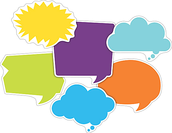 Barker Creek Double-Sided Accents, 5-1/2" x 5-1/2", Happy Talk, Set Of 72 Accents