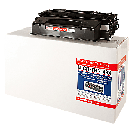 microMICR MICR Toner Cartridge - Alternative for HP 49X - Laser - 6000 Pages - Black - 1 Each microMICR MICR Toner Cartridge - Alternative for HP 49X - Laser - 6000 Pages - Black - 1 Each