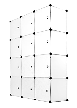 wapenkamer halfrond Anoniem Mount It Modular Cube Storage Black 12PK - Office Depot