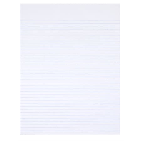 SKILCRAFT® 30% Recycled Perforated Writing Pads, 8 1/2" x 11", White, Narrow Ruled, Pack Of 12 (AbilityOne 7530-01-516-7581)
