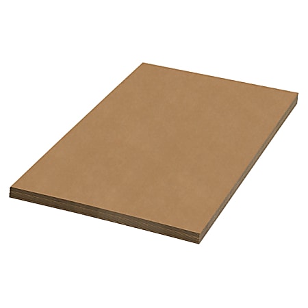 Partners Brand Material Kraft Corrugated Sheets, 24" x 60", Pack Of 20
