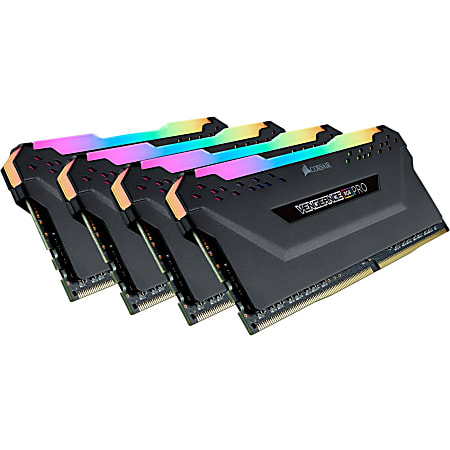 Corsair VENGEANCE RGB PRO 128GB DDR4 SDRAM Memory Module Kit - For Motherboard - 128 GB (4 x 32GB) - DDR4-3600/PC4-28800 DDR4 SDRAM - 3600 MHz - CL18 - 1.35 V - Non-ECC - 288-pin - DIMM