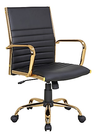 LumiSource Masters Office Chair, Gold/Black