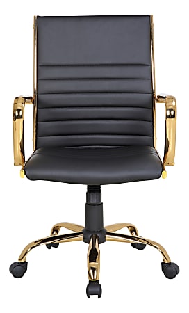 LumiSource Masters Office Chair GoldBlack Office Depot