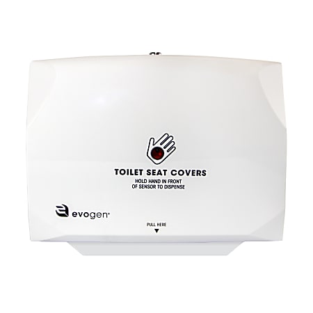 Hospeco Evogen No-Touch ABS Toilet Seat Cover Dispensers, White, Set Of 4 Dispensers