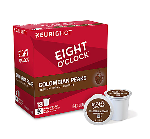 Eight O'Clock® Single-Serve Coffee K-Cup®, Colombian, Carton Of 18