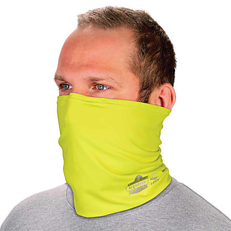 Ergodyne Chill-Its 6489 2-Layer Cooling Multi-Band Headband, 2X/3X, Hi-Vis Lime