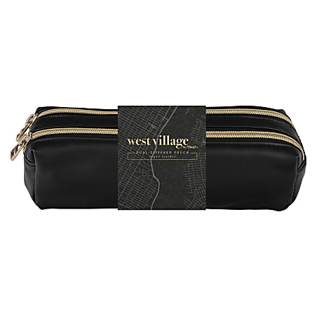 West Village by Mead Dual Zippered Pencil Pouch - Office Depot