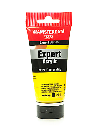 Amsterdam Expert Acrylic Paint Tubes, 75 mL, Cadmium Yellow Medium, Pack Of 2