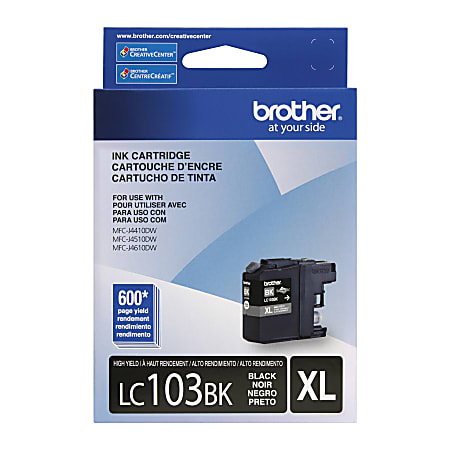 Brother® LC103 Black Ink Cartridge, LC103BK