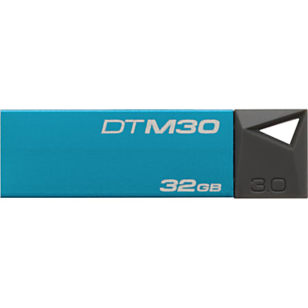 Kingston 32GB DataTraveler Mini 3.0 USB Flash Drive (Cyan) - 32 GB - USB 3.0 - 70 MB/s Read Speed - 15 MB/s Write Speed - Cyan